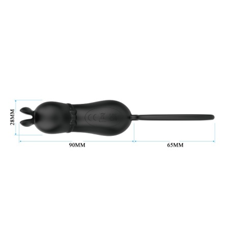 Wibrator punktowy Rosalie z końcówką w kształcie uszu królika, 15,5 cm - 9