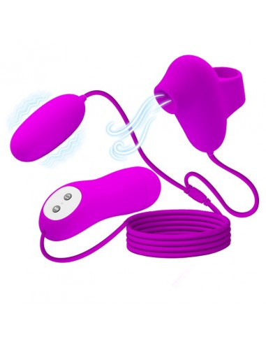 PRETTY LOVE - SUCTION / VIBRO-BULLETS, 12 vibration functions 12 sucking functions - Kulki Gejszy i Jajeczka Wibrujące - 1
