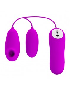 PRETTY LOVE - SUCTION / VIBRO-BULLETS, 12 vibration functions 12 sucking functions - Kulki Gejszy i Jajeczka Wibrujące - 1 2