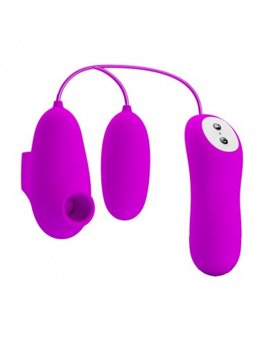 PRETTY LOVE - SUCTION / VIBRO-BULLETS, 12 vibration functions 12 sucking functions - Kulki Gejszy i Jajeczka Wibrujące - 3