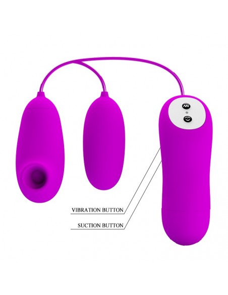 PRETTY LOVE - SUCTION / VIBRO-BULLETS, 12 vibration functions 12 sucking functions - Kulki Gejszy i Jajeczka Wibrujące - 8