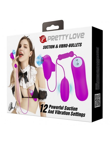 PRETTY LOVE - SUCTION / VIBRO-BULLETS, 12 vibration functions 12 sucking functions - Kulki Gejszy i Jajeczka Wibrujące - 11