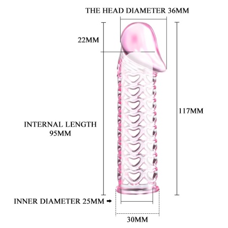 MALE-WEAR NET SLEEVE nakładka na penisa przedłużająca, 15,5 cm - 4