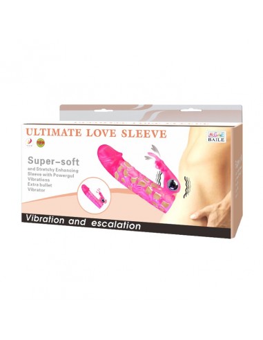 BAILE - ULTIMATELOVE SLEEVE, 10 vibration functions - Przedłużki i nakładki na penisa - 7