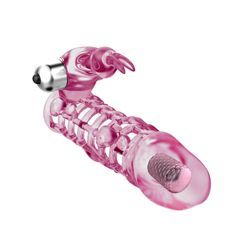 Wibrująca nakładka na penisa Ultimate Love Sleeve z króliczkiem - przedłużenie 2,5 cm - 3