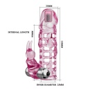 Wibrująca nakładka na penisa Ultimate Love Sleeve z króliczkiem - przedłużenie 2,5 cm - 4