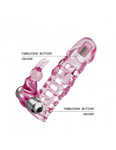 BAILE - ULTIMATE LOVE SLEEVE, Vibration 10 vibration functions  - Przedłużki i nakładki na penisa - 5