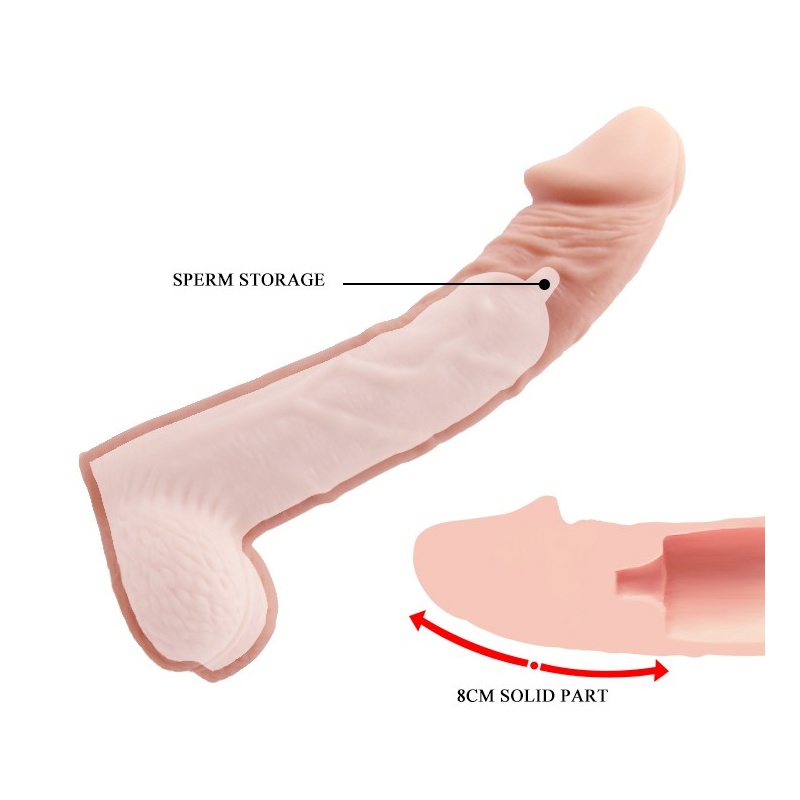 Nakładka przedłużająca na penisa Big Man z jądrami 21 cm - 5