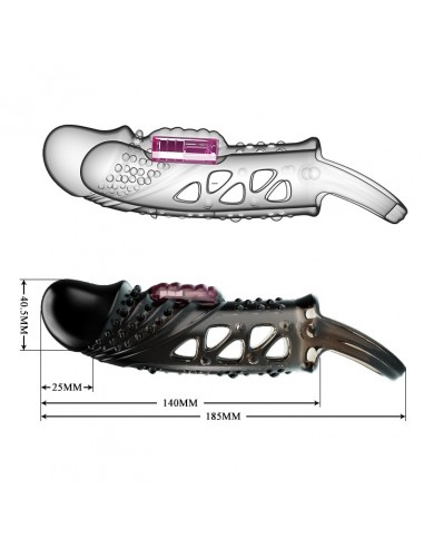 PRETTY LOVE - Cecelia, PENIS SLEEVE, Vibration  - Przedłużki i nakładki na penisa - 7