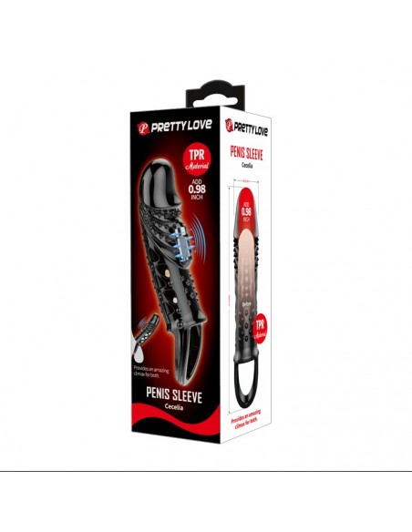 PRETTY LOVE - Cecelia, PENIS SLEEVE, Vibration  - Przedłużki i nakładki na penisa - 8
