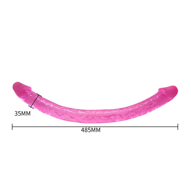 Podwójne dildo Double Dones 45 cm wyginane - 5