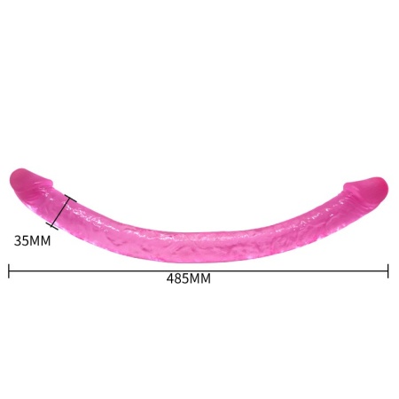 Podwójne dildo Double Dones 45 cm wyginane - 5