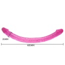 Podwójne dildo Double Dones 45 cm wyginane - 5