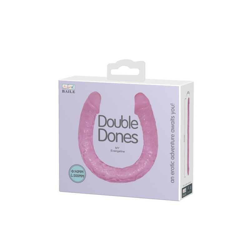 Podwójne dildo Double Dones 45 cm wyginane - 6