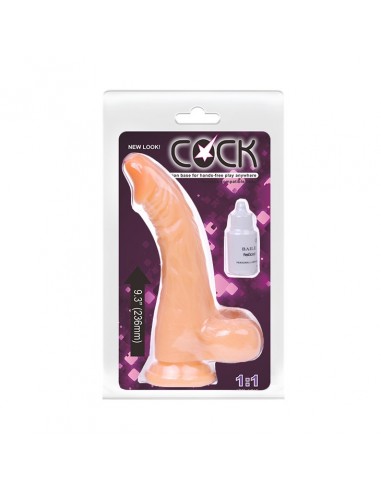 BAILE - COCK 9,3'', Bendable Suction base  - Dilda realistyczne - 6