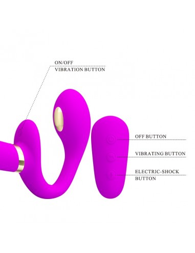Thunderbird, 12 Vibration Functions 3 Electric Shock Functions - Strap-ony, dilda na pasku z wibracją - 7