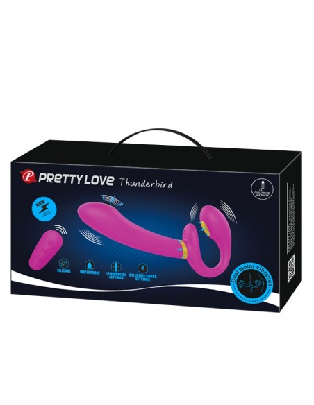 Thunderbird, 12 Vibration Functions 3 Electric Shock Functions - Strap-ony, dilda na pasku z wibracją - 9