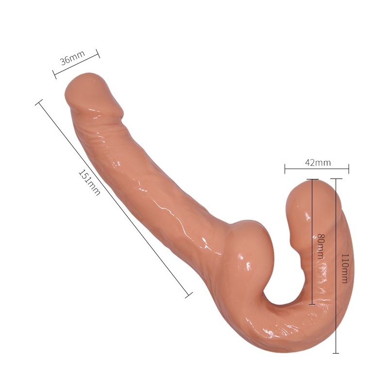 Dildo dwustronne BW-022080 z elastycznym korpusem TPR - 6