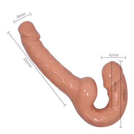 Dildo dwustronne BW-022080 z elastycznym korpusem TPR - 6
