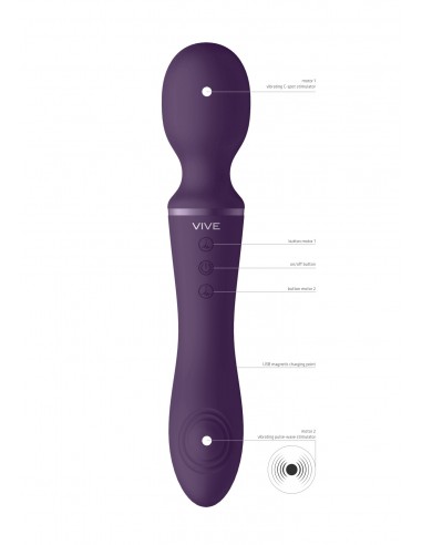 Enora - Wand / Vibrator - Purple - Wibratory Magic Wand - 5