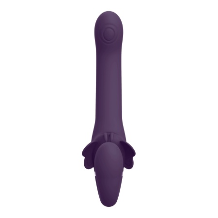 Strap-on bez uprzęży Satu Purple - 3 silniki F1, 10 funkcji, długość wprowadzana 13 cm, szerokość 8,7 cm - 3