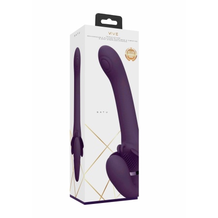 Strap-on bez uprzęży Satu Purple - 3 silniki F1, 10 funkcji, długość wprowadzana 13 cm, szerokość 8,7 cm - 4