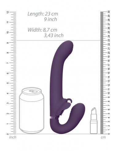 Satu - Purple - Strap-ony, dilda na pasku z wibracją - 5