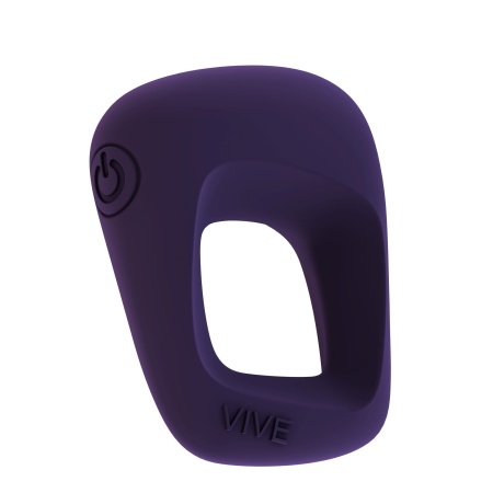 Wibrujący pierścień erekcyjny VIVE Senca Purple - silikonowy, 10 trybów wibracji, 6,95 x 5,85 x 2,3 cm, średnica wewnętrzna 28 m - 1