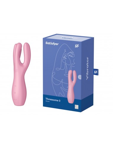 Stymulator-Threesome 3 (Pink) - WIBRATORY DLA PAR - 3