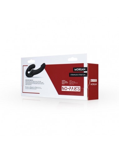 No-Parts - Morgan Strapless Strap-On Dildo - 22 cm - Black - Strap-ony, dilda na pasku bez wibracji - 3