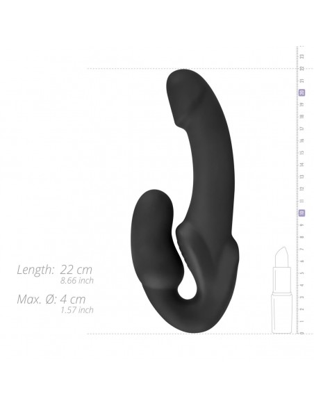 No-Parts - Morgan Strapless Strap-On Dildo - 22 cm - Black - Strap-ony, dilda na pasku bez wibracji - 12