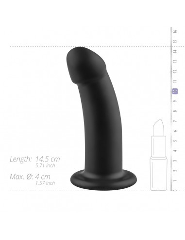 No-Parts - Charlie Dildo 14.5 cm - Black - Strap-ony, dilda na pasku bez wibracji - 11