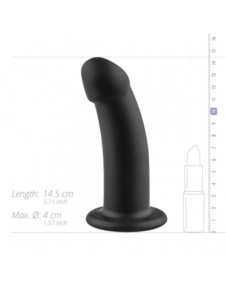 No-Parts - Charlie Dildo 14.5 cm - Black - Strap-ony, dilda na pasku bez wibracji - 11