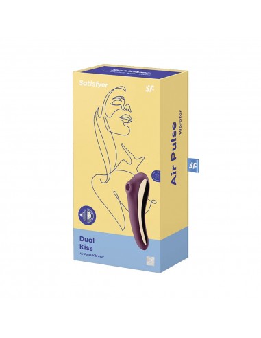 Stymulator-Dual Kiss (Wine Red) - Wibratory Bezdotykowe - 3