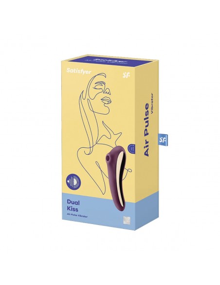 Stymulator-Dual Kiss (Wine Red) - Wibratory Bezdotykowe - 3