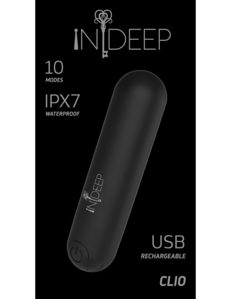 Kieszonkowy Mini Wibrator Bullet Indeep Clio Black - Wibratory Mini - 5