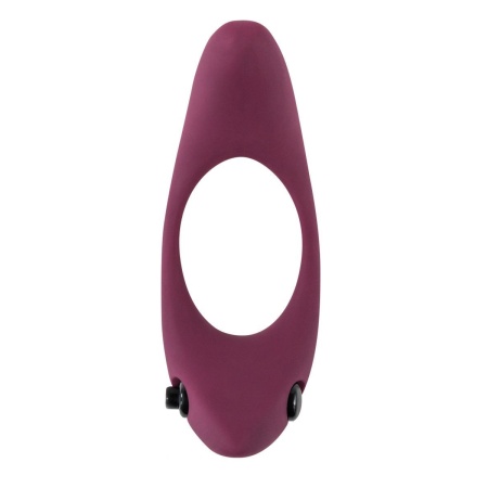 Pierścień erekcyjny wibrujący Lunar Wine Red - wyjmowany pocisk wibracyjny, długość 13 cm, średnica 3,5 cm - 2