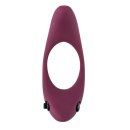 Pierścień erekcyjny wibrujący Lunar Wine Red - wyjmowany pocisk wibracyjny, długość 13 cm, średnica 3,5 cm - 2