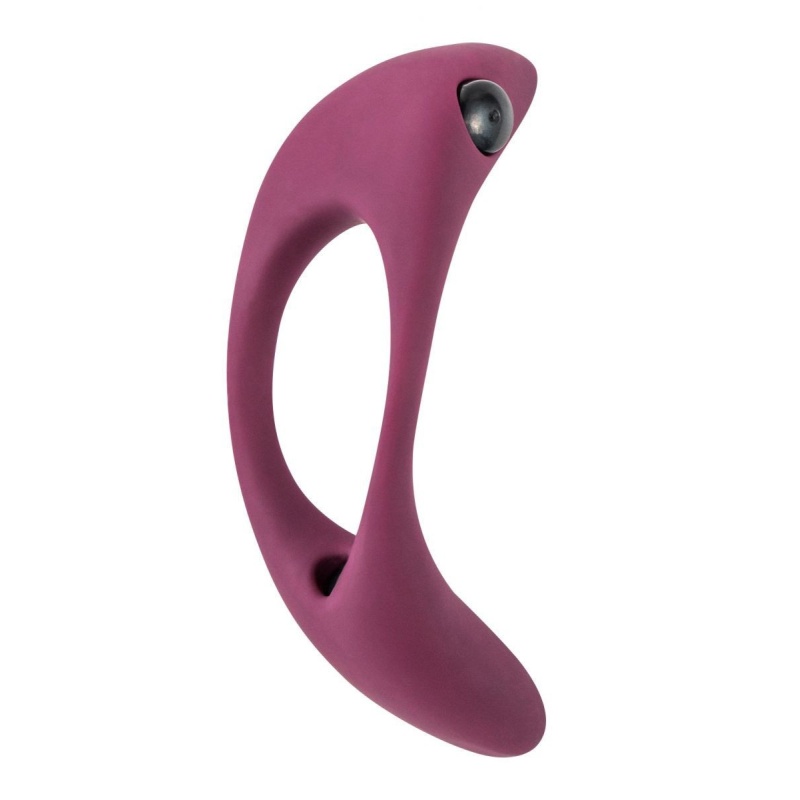Pierścień erekcyjny wibrujący Lunar Wine Red - wyjmowany pocisk wibracyjny, długość 13 cm, średnica 3,5 cm - 3
