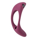 Pierścień erekcyjny wibrujący Lunar Wine Red - wyjmowany pocisk wibracyjny, długość 13 cm, średnica 3,5 cm - 3