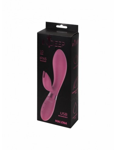 Wibrator Króliczek Rechargeable Vibrator Indeep Malena Magenta - Wibratory Króliczki - 5