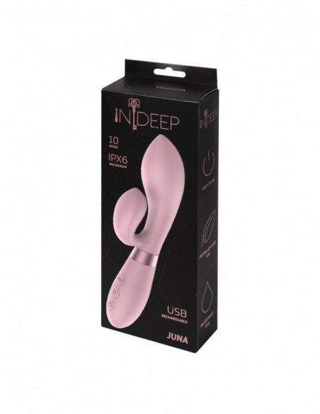 Wibrator Króliczek Rechargeable Vibrator Indeep Juna Pink - Wibratory Króliczki - 4