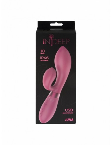 Wibrator Króliczek Rechargeable Vibrator Indeep Juna Magenta - Wibratory Króliczki - 4