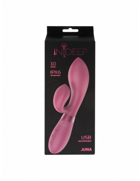 Wibrator Króliczek Rechargeable Vibrator Indeep Juna Magenta - Wibratory Króliczki - 4