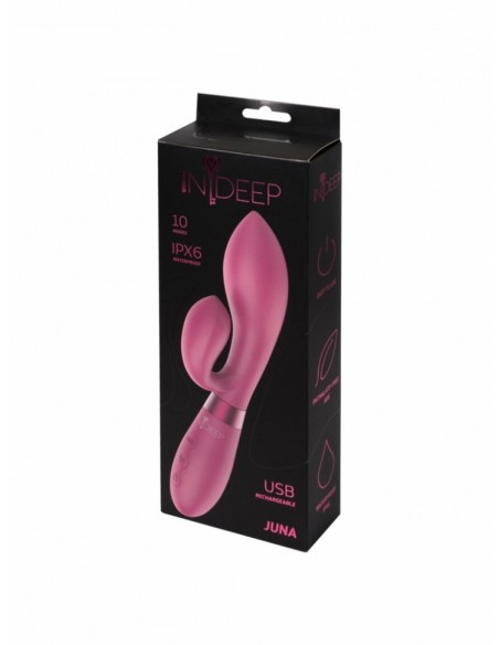 Wibrator Króliczek Rechargeable Vibrator Indeep Juna Magenta - Wibratory Króliczki - 5