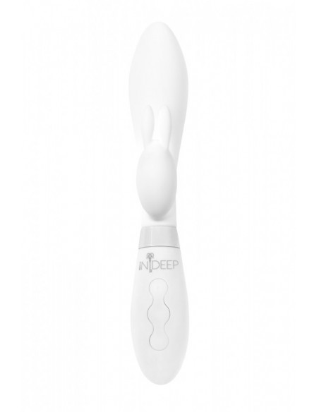 Wibrator Króliczek Rechargeable Vibrator Indeep Theona White - Wibratory Króliczki - 1