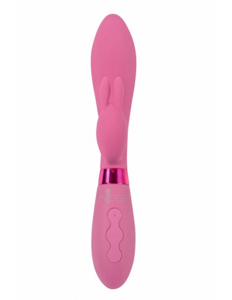 Wibrator Króliczek Rechargeable Vibrator Indeep Theona Magenta - Wibratory Króliczki - 1