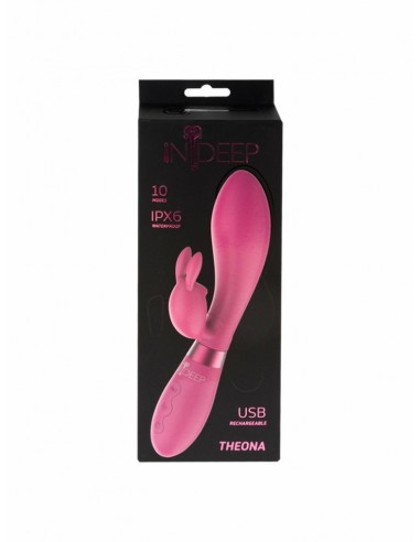 Wibrator Króliczek Rechargeable Vibrator Indeep Theona Magenta - Wibratory Króliczki - 4