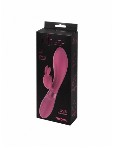 Wibrator Króliczek Rechargeable Vibrator Indeep Theona Magenta - Wibratory Króliczki - 5