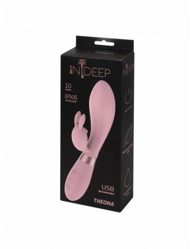Wibrator Króliczek Rechargeable Vibrator Indeep Theona Pink - Wibratory Króliczki - 5